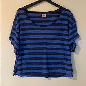 Oversized Crop Style Pink Brand Top